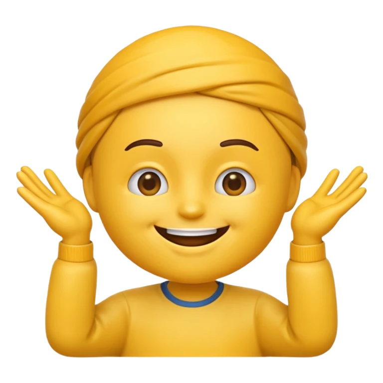 emoji with his hands spreading out and smiling  sticker