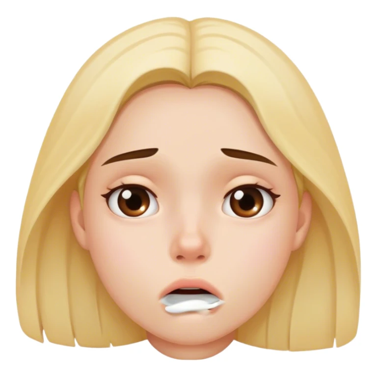 disappointed girl covering her mouth sticker