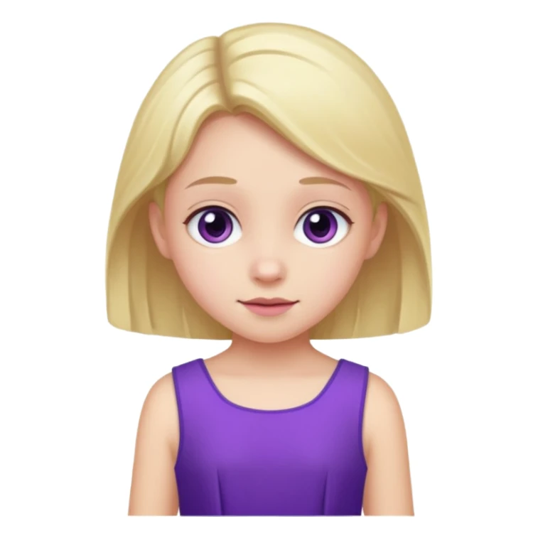 kid with purple dress sticker