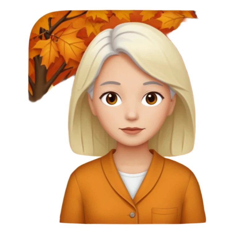 Falla adulta, no capelli bianchi e no vecchia con il pigiama sticker