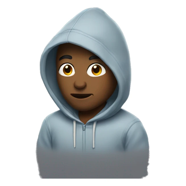 Gus wearing a hoodie sticker