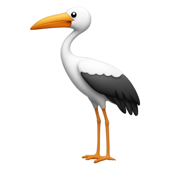 A stork that is also a beer bong. Focus on the stork, but a bong should go through it sticker