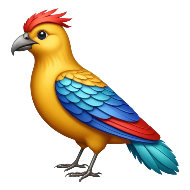 medieval animal bird sticker