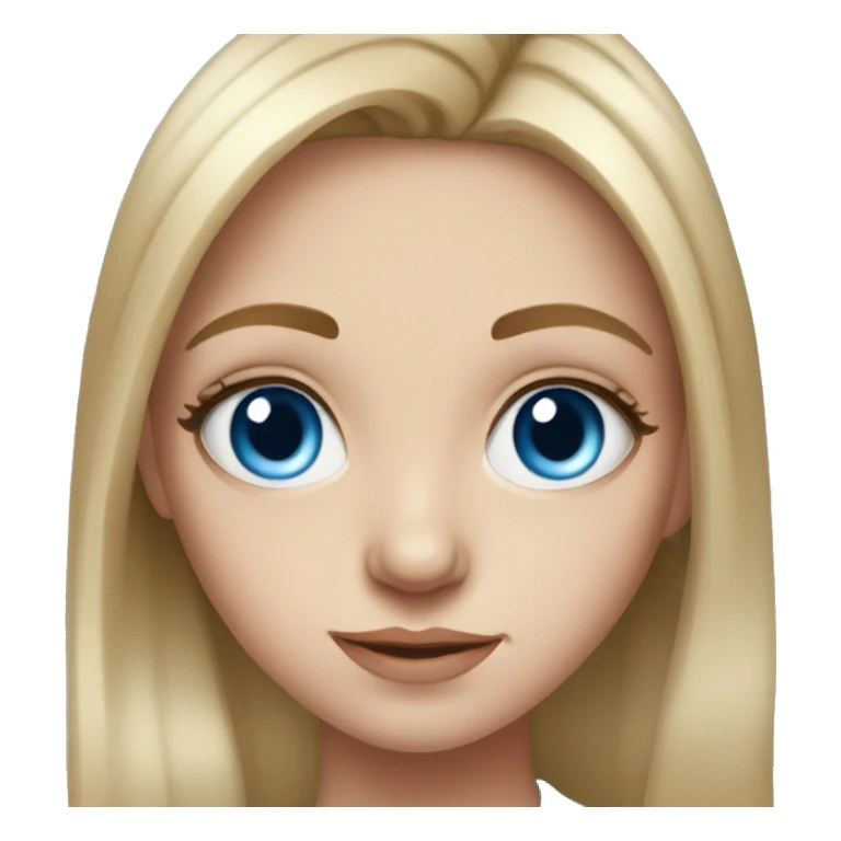 realistic portrait of girl blue eyes  sticker