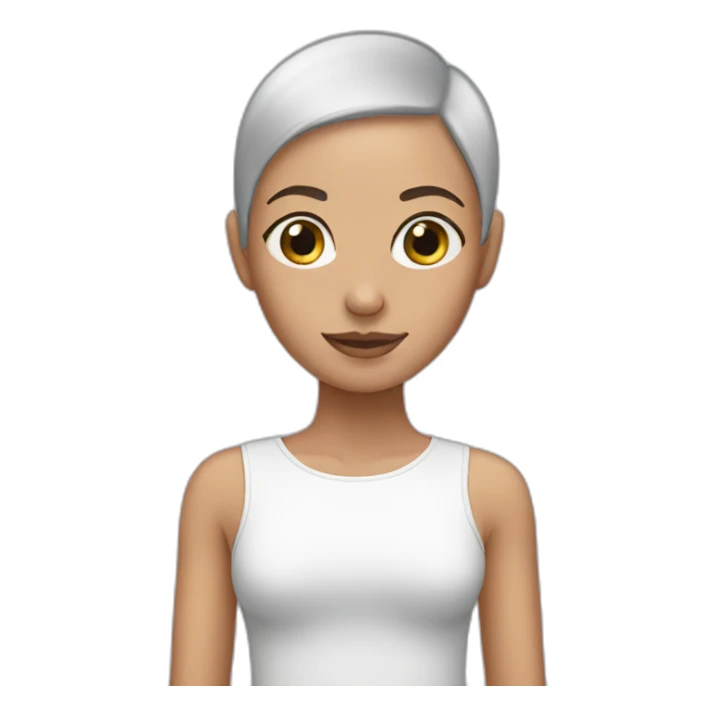 Girl without hair sticker