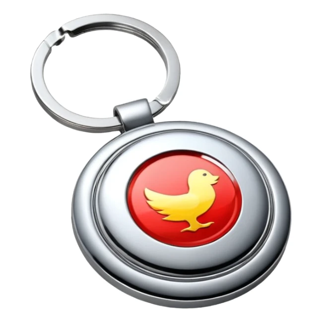 Car logo key chain – shiny metal car brand emblem.
 sticker