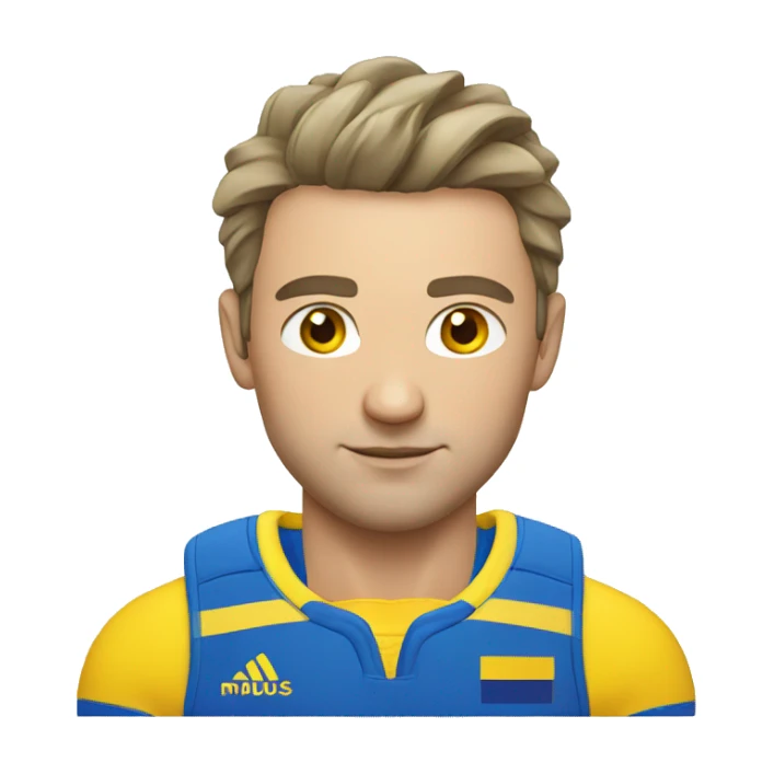 sportsman ukrainian just face sticker