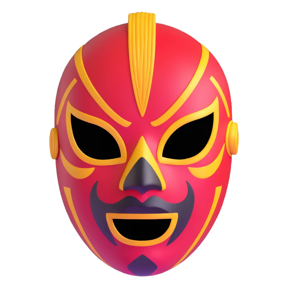 Louisiana themed luchador mask with jazz and Creole elements sticker