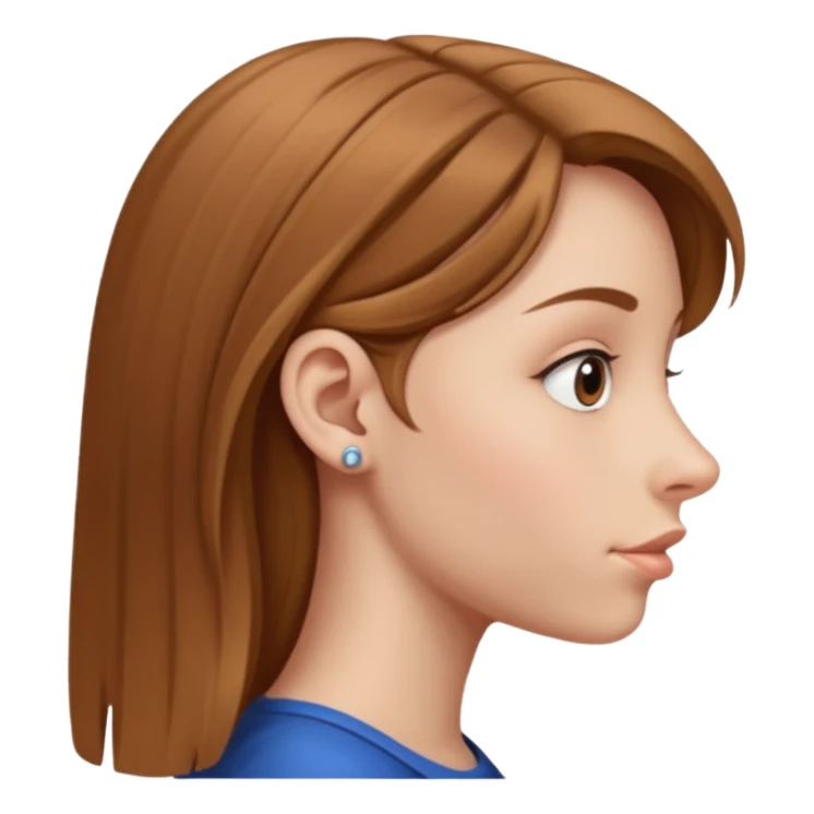 Girl with very very big Nose, side view sticker