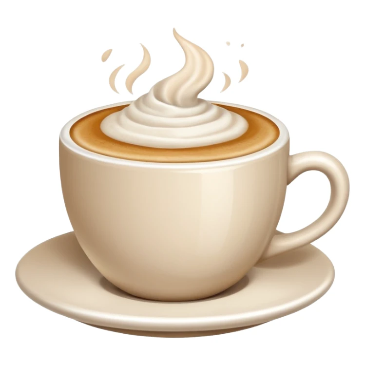 Cappuccino in big white cup without a face on it sticker