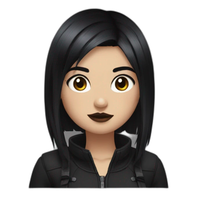 Thicc-goth-girl-with-black-hair-and-brown-eyes sticker