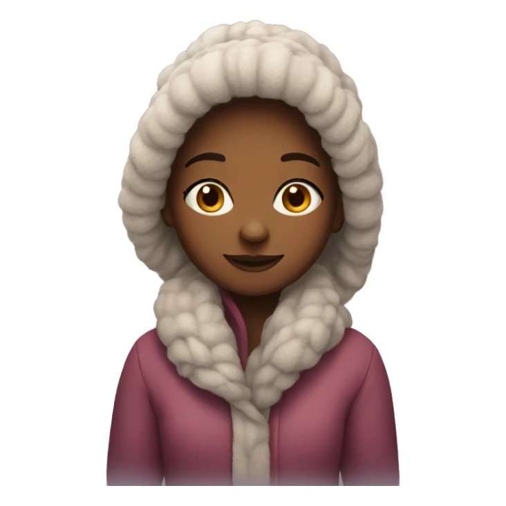 cozy new year girl sticker