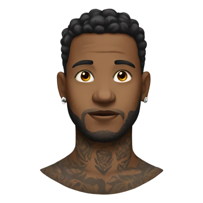 Andrew Tate with neck tattoo sticker