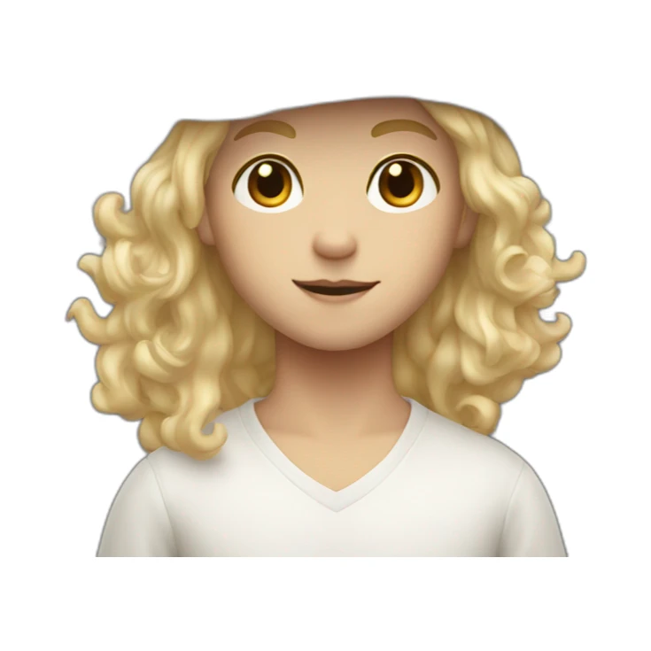 boy witch blond hair and white cap sticker