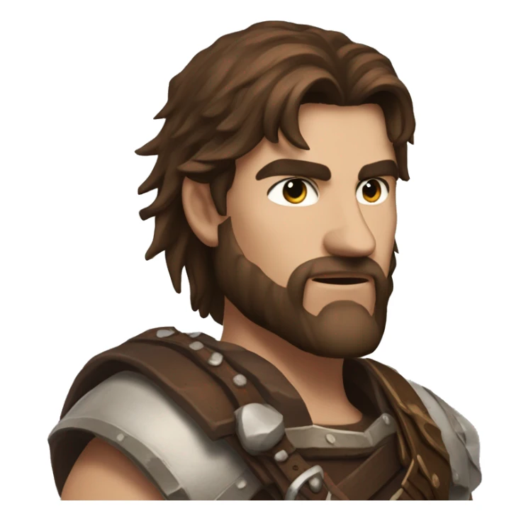 Baldurs gate 3 male warrior brown hair sw sticker