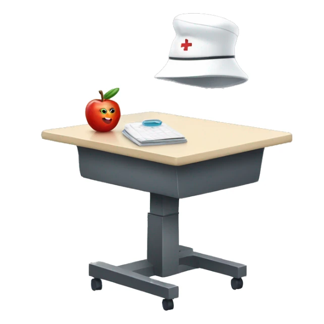  HEALTH ROOM DESK WITH NURSE HAT sticker