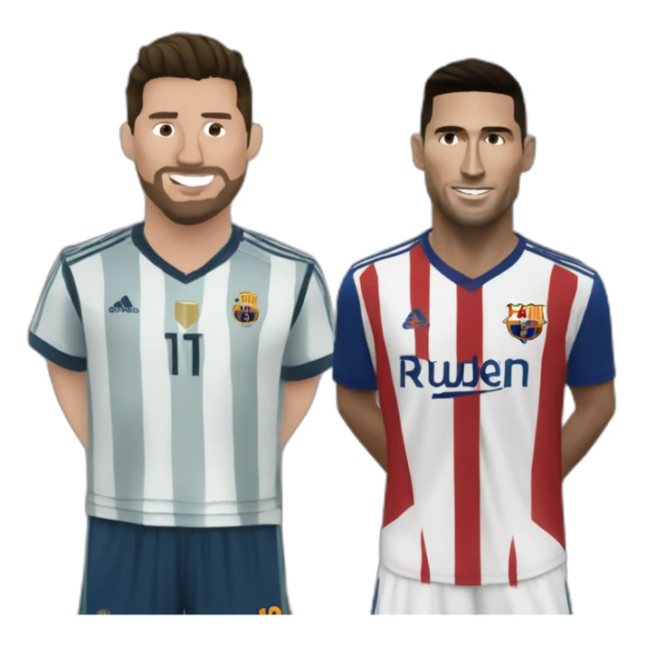 Ronaldo qui frappe messi sticker