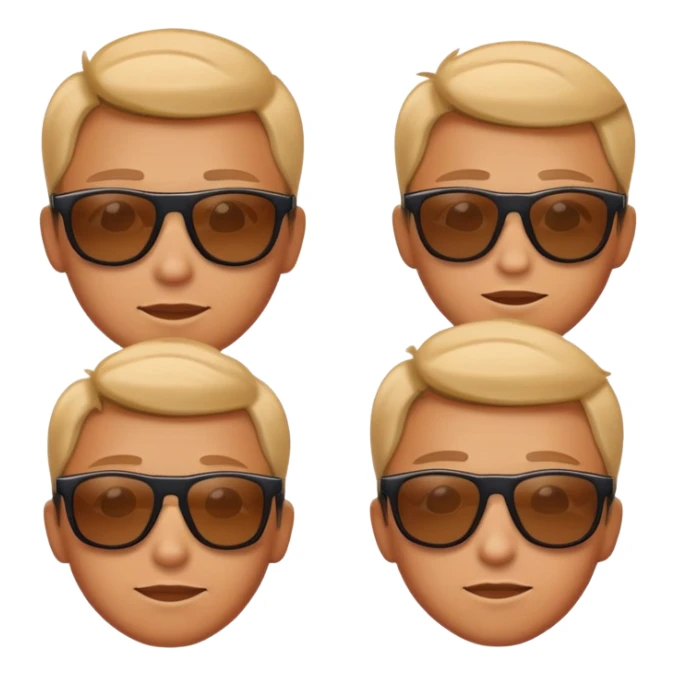 Looking up and down with sunglasses off sticker