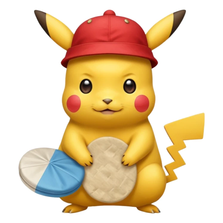 génère moi un Pikachu avec des papillotes et une kippa sticker