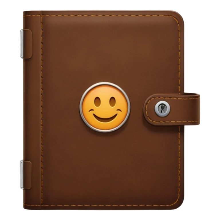 closed address book with a contact icon on the cover sticker