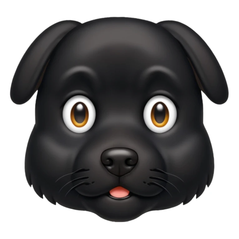 Black dog with one eye sticker