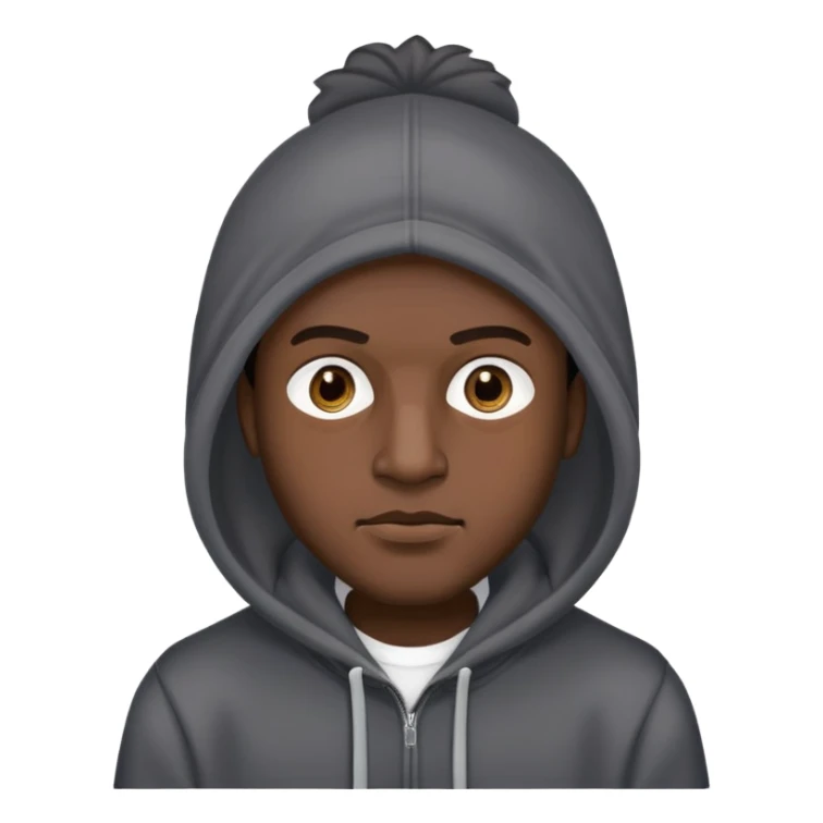 Man with New era hood and big heads sticker