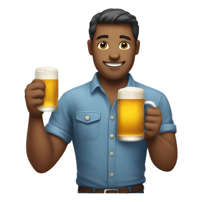 male in shirt meme photo drinking beer sticker