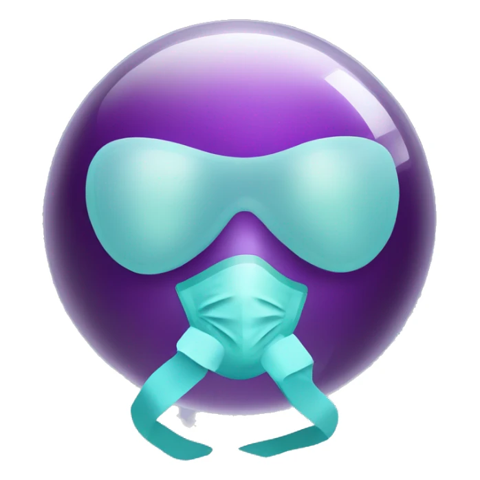 Crystal Ball with a mask for surgery predictions sticker