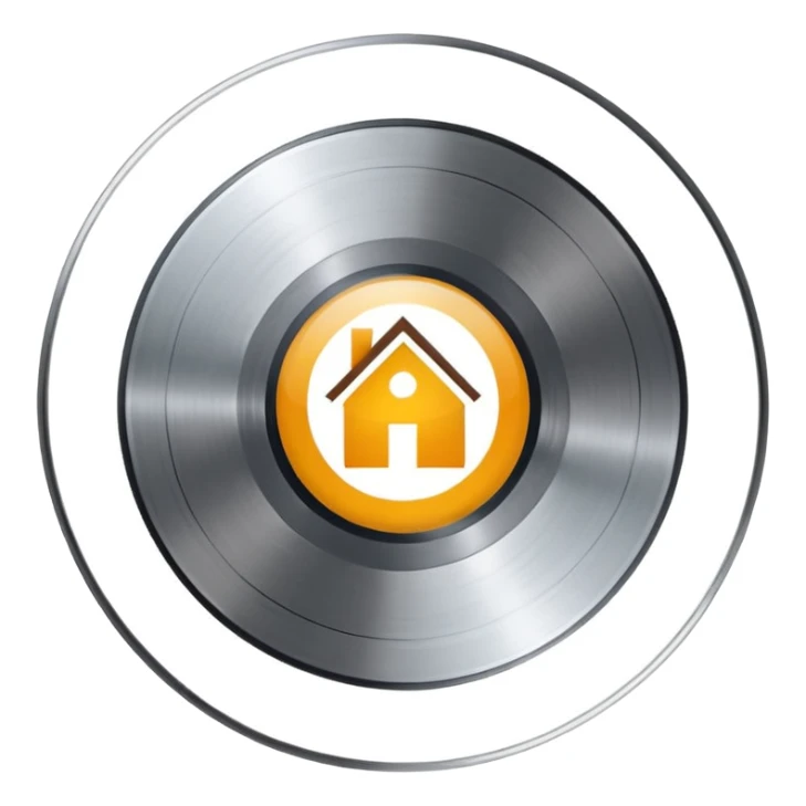 platinum vinyl with a house logo in the middle sticker