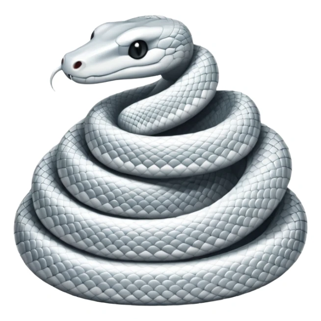 mutliple white snakes sticker