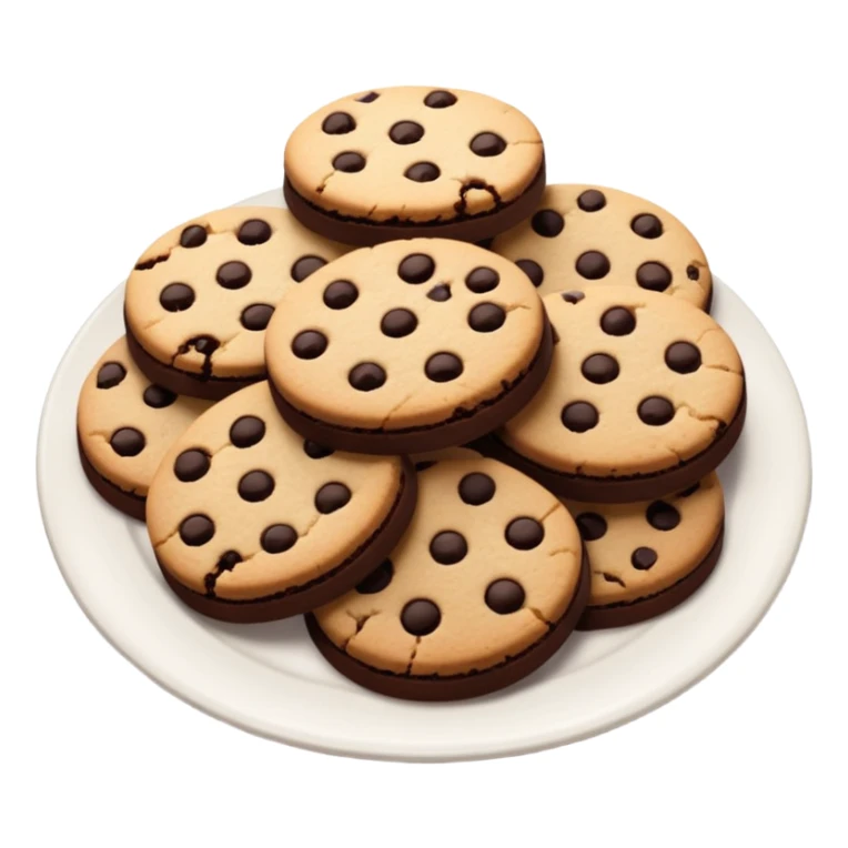A plate of chocolate shortbread cookies (without chocolaté chips) sticker