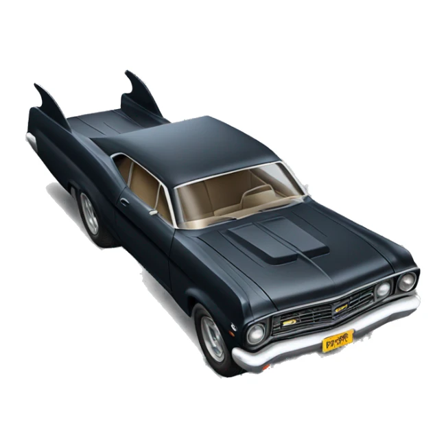 69 Nova Batman’s edition. Scary and fast. shaped like a mustang airplane and like a streamliner train caravan  sticker