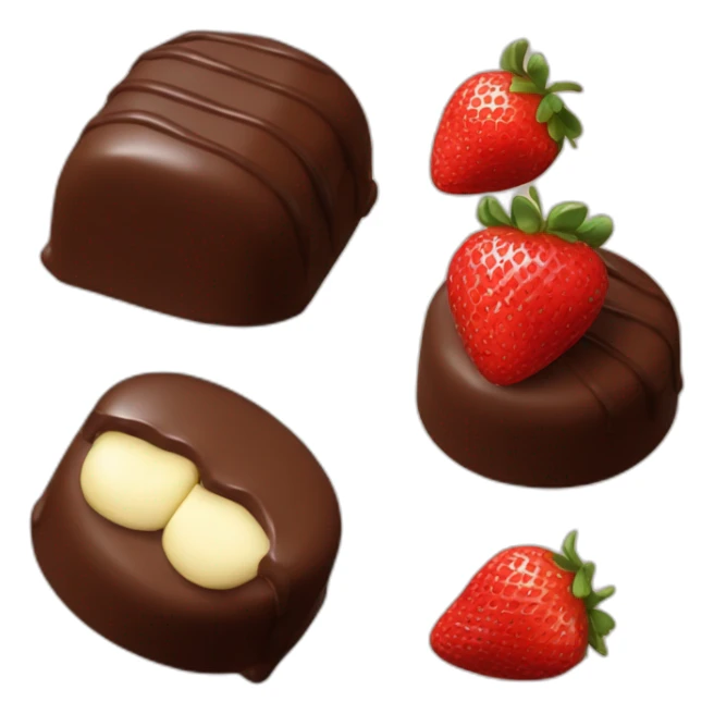 Chocolate covered Carmel and covered strawberries  sticker