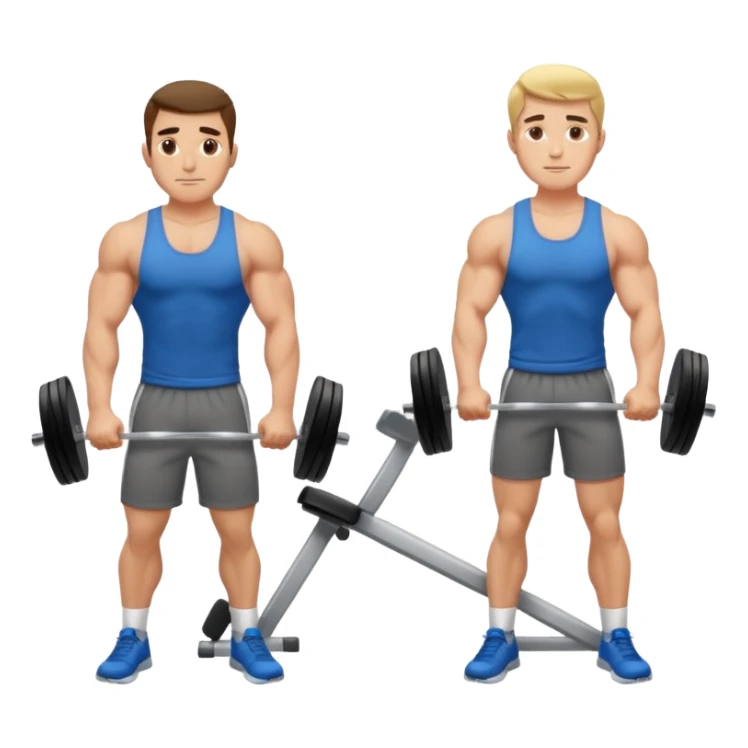 Two gym brothers one hardworking in a gym, the other one lazy sticker
