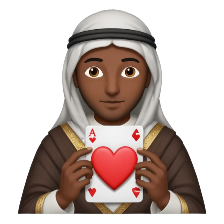 heart playing card with an arab man sticker
