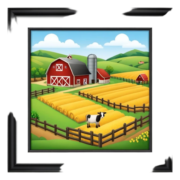 Czarny na farmie sticker