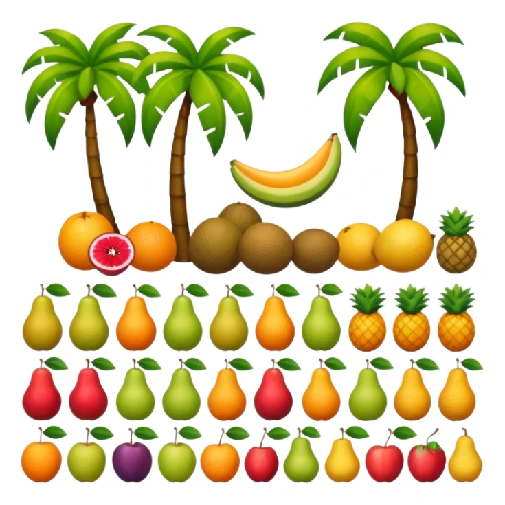 tropical jungle fruit landscape sticker