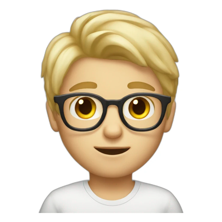 Blondie Boy with glasses blink eye sticker