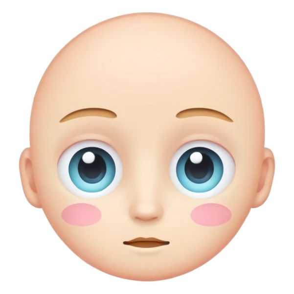 Character with round head and a single eye made with soft pastel colours sticker