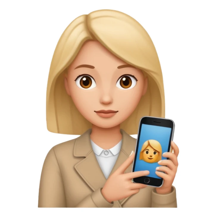 same woman but changing documents to phone sticker