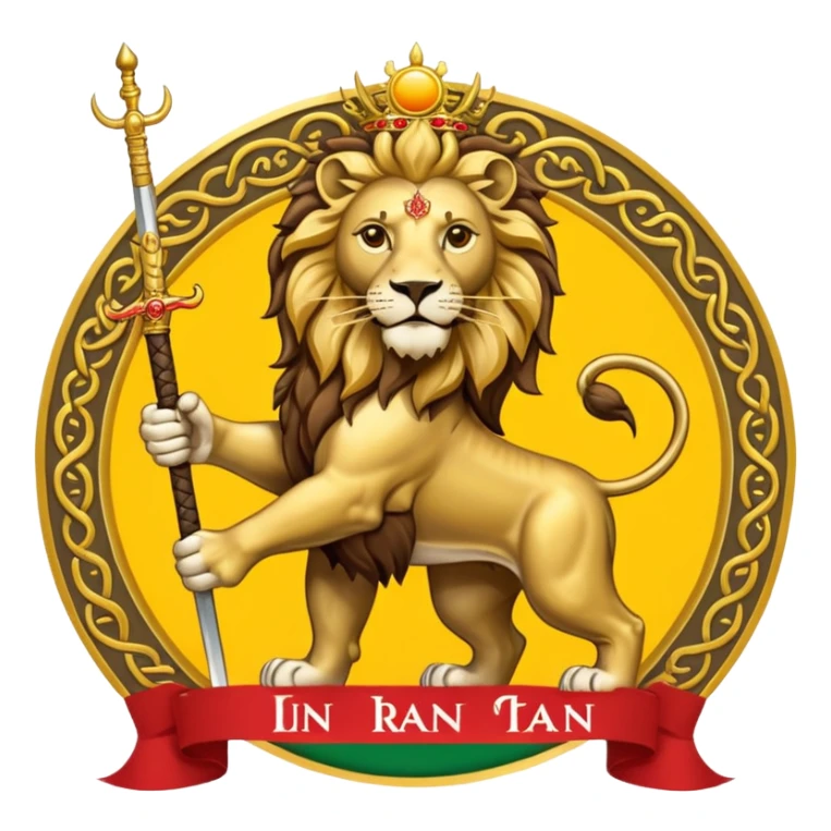 The Lion and Sun flag of Iran sticker