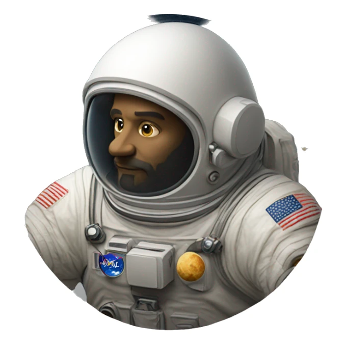 Leonardo da Vinci astronaut moon sticker