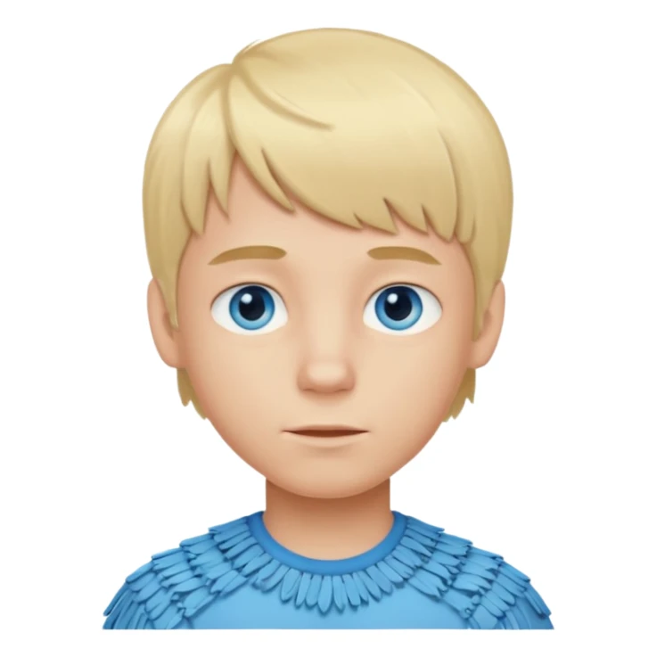 Make me a blond boy with blue eyes and a bit of a fringe sticker