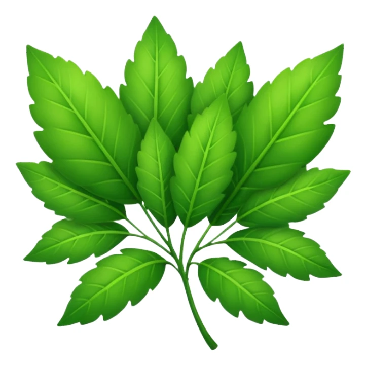 a bunch of green leaves sticker