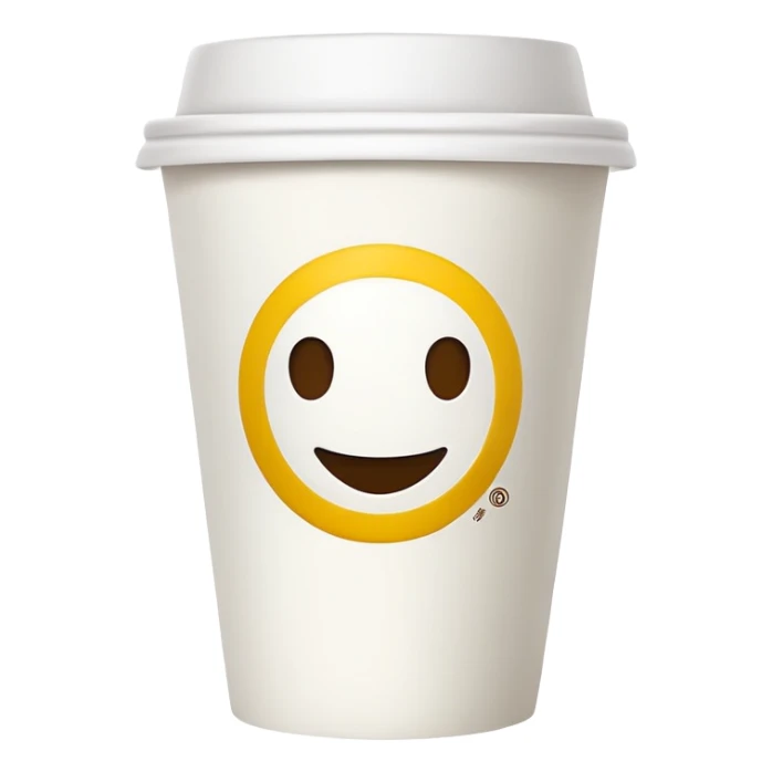 Starbucks cup with smiley face on it sticker