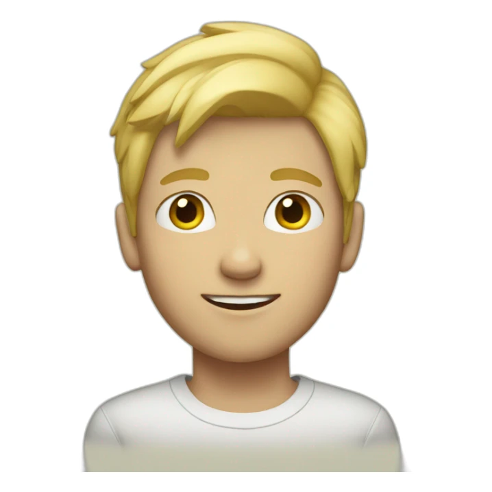 blond teenage boy sticker