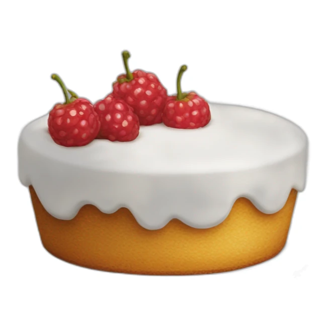 Bonhomme content qui mange un gâteau sticker