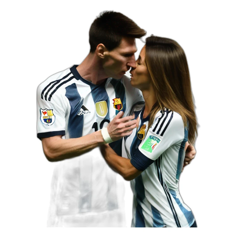 lionel messi kissing cristiano ronaldo no nsfw sticker