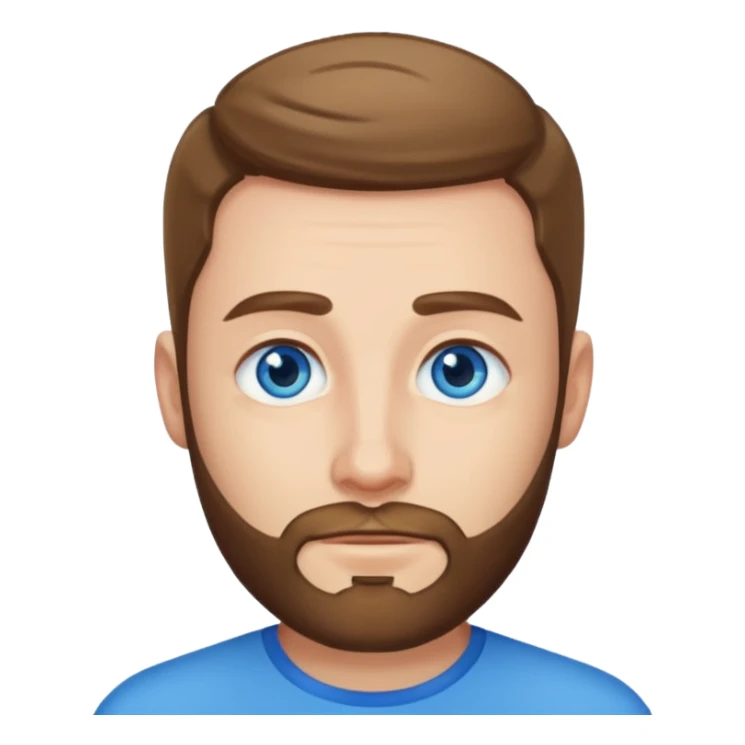 Man met een korte baard en felle blauwe ogen k sticker