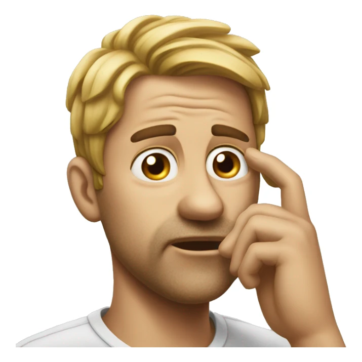 Photorealistic man scratches his head in confusion sticker